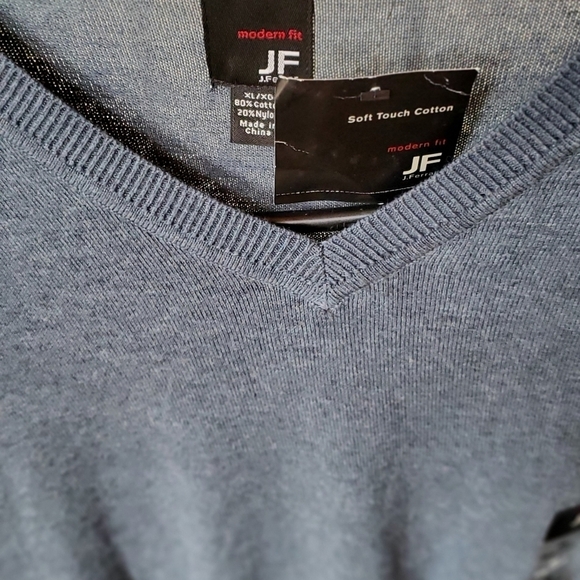 JF J. Ferrar Soft Touch Cotton V-neck Long Slv Pullover Sz. XL Sweater - Picture 7 of 14
